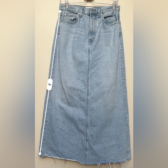 Agolde Denim Hilla Skirt In Practice (light blue) Size 26 - Picture 7 of 12